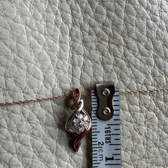 10K Luxury Gold Infinity Pendant Necklace Rose Gold/White GoldJust Gorgeous 🤩 - Picture 9 of 9